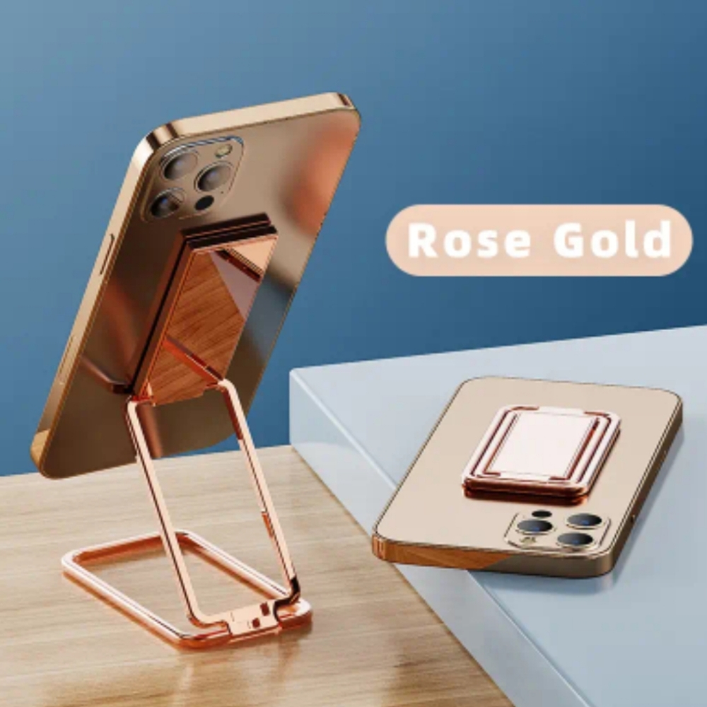 🩷 Foldable Metal/Magnetic  Phone Stand & Finger Ring Buckle - Rose Gold ☆》NWT《☆